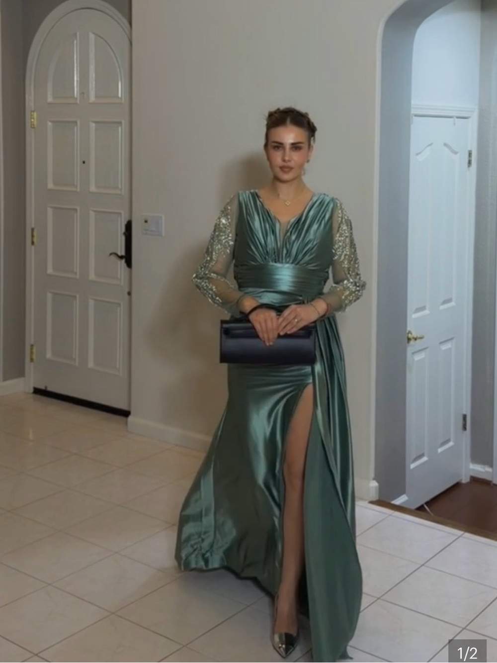 Elegant Green Prom Dress